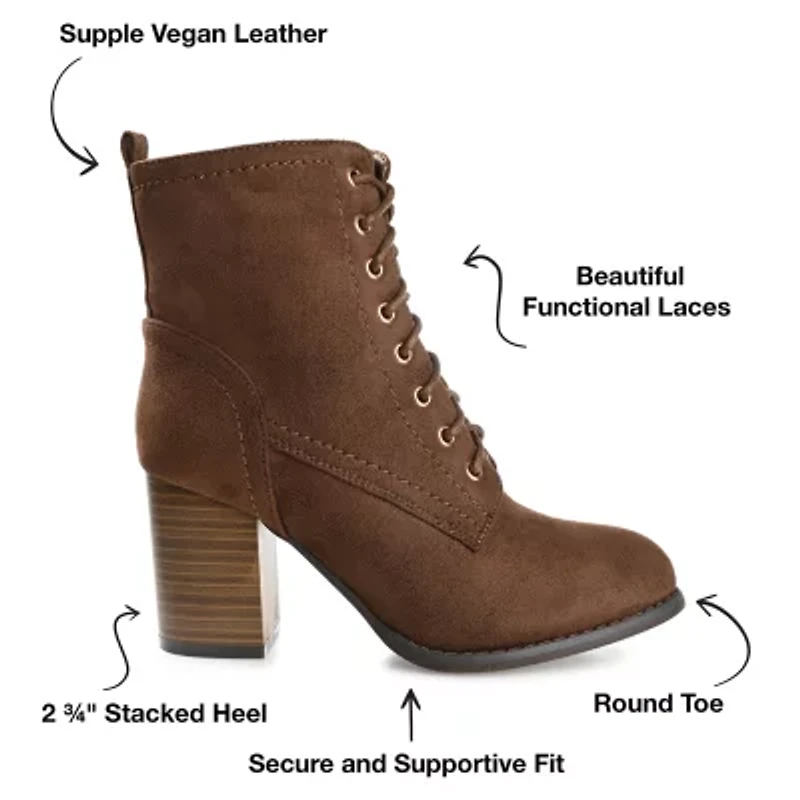 Journee Collection Womens Baylor Stacked Heel Booties