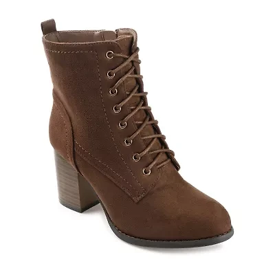 Journee Collection Womens Baylor Stacked Heel Booties