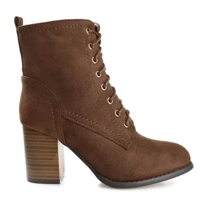 Journee Collection Womens Baylor Stacked Heel Booties