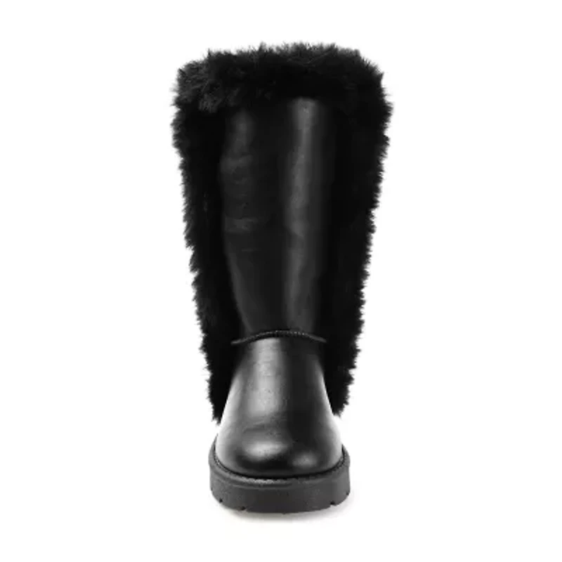 Journee Collection Womens Cleeo Flat Heel Dress Boots