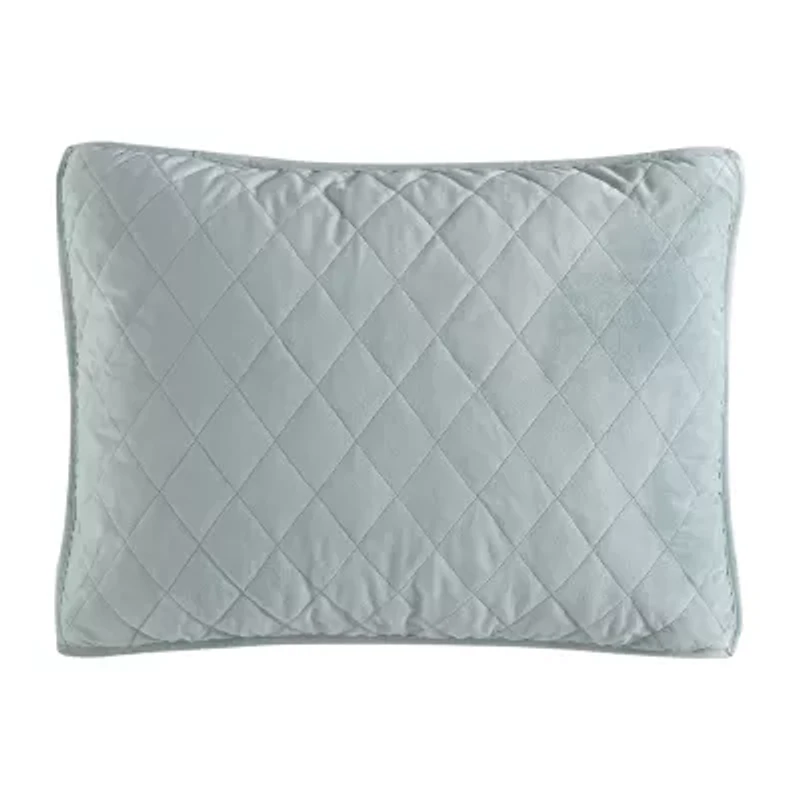 Laura Ashley Diamond Stitch Velvet Quilt Set
