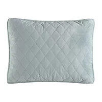 Laura Ashley Diamond Stitch Velvet Quilt Set