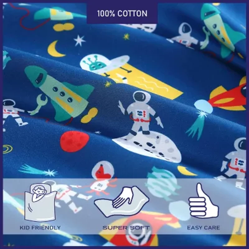 Poppy & Fritz Space Kids Deep Pocket Sheet Set