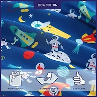 Poppy & Fritz Space Kids Deep Pocket Sheet Set