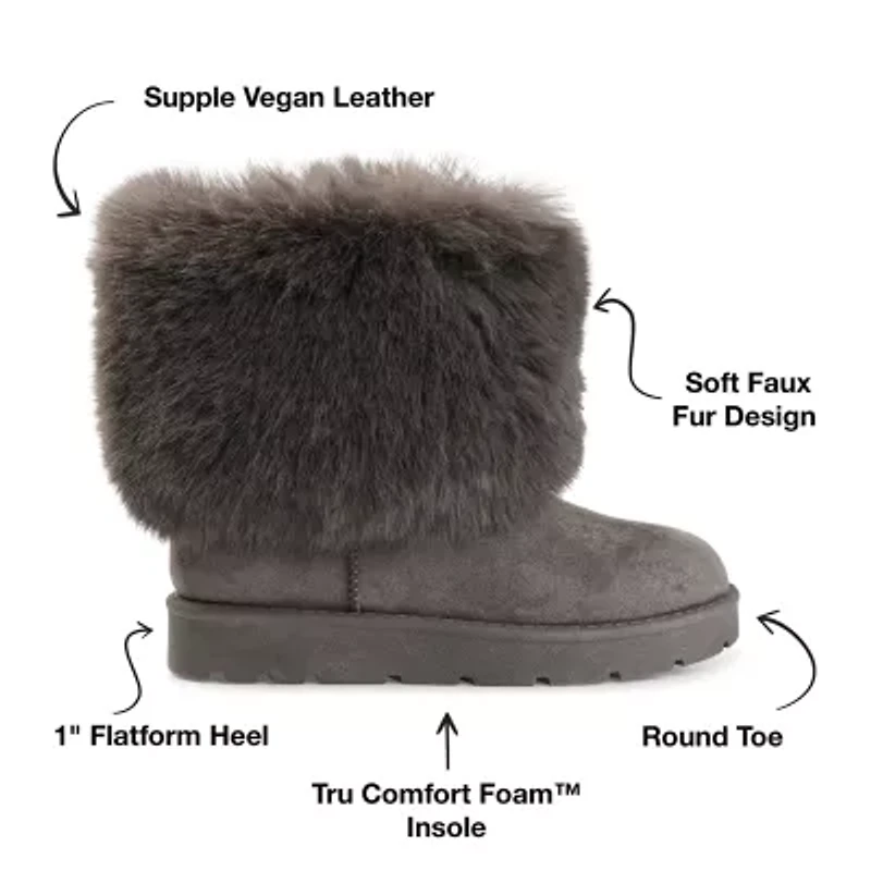 Journee Collection Womens Shanay Flat Heel Winter Boots