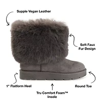 Journee Collection Womens Shanay Flat Heel Winter Boots