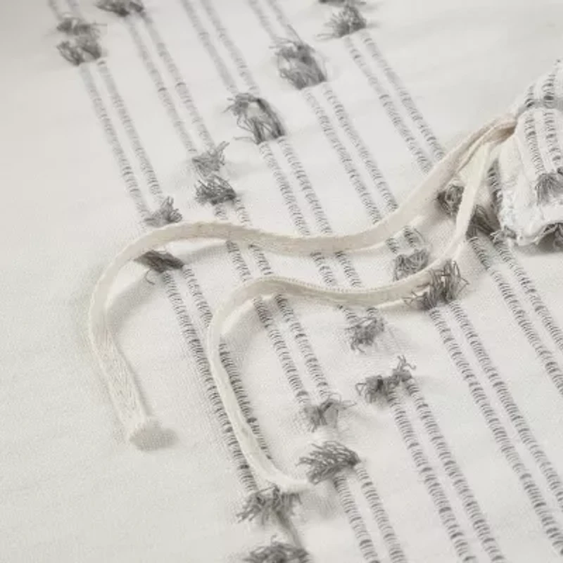 INK+IVY Kara 3 Piece Cotton Jacquard Duvet Cover Set