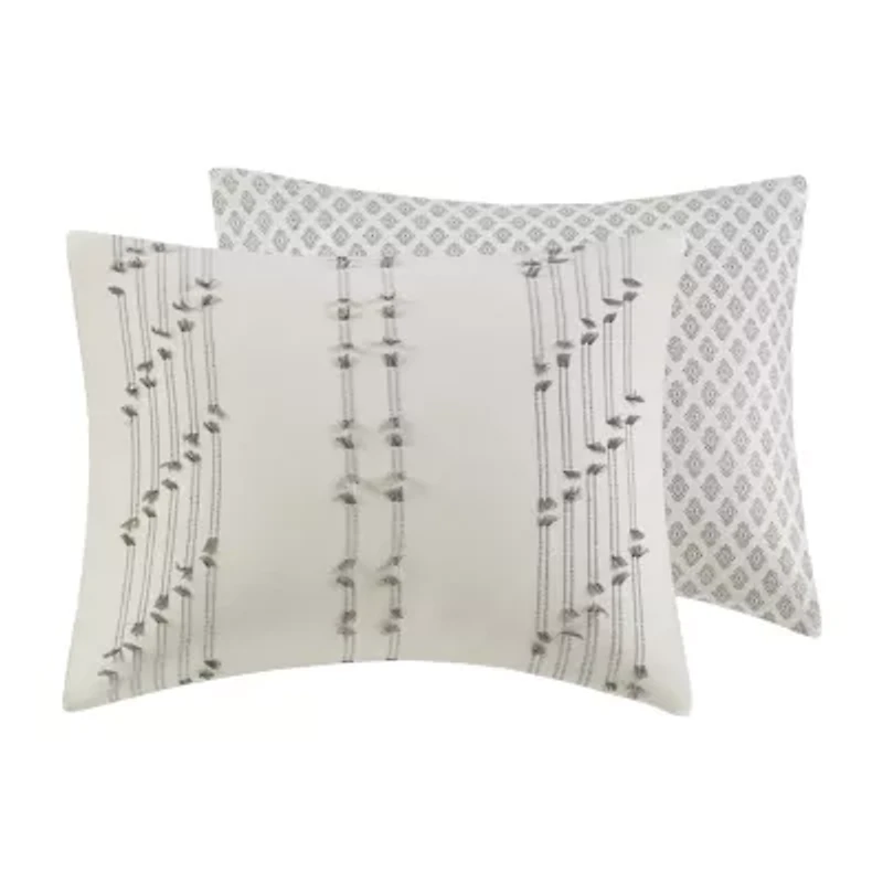 INK+IVY Kara 3 Piece Cotton Jacquard Duvet Cover Set