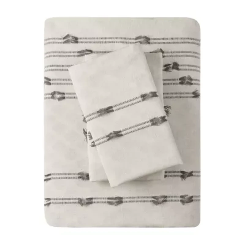 INK+IVY Kara 3 Piece Cotton Jacquard Duvet Cover Set