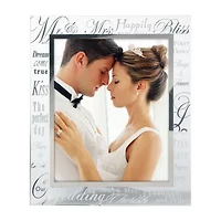 Malden 8x10 Mr And Mrs Metallic Glass Tabletop Frame