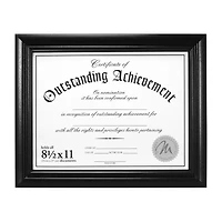 Malden 8.5x11 Black Certificate Wall Frame