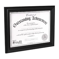 Malden 8.5x11 Black Certificate Wall Frame