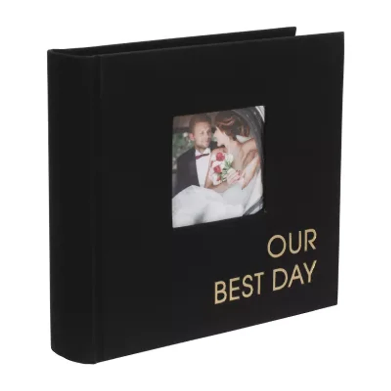 Malden 1up Our Best Day Black Fabric 80 Photo Album
