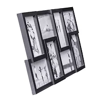Malden 8-Op 4x6 Puzzle Collage Black Wall Frame