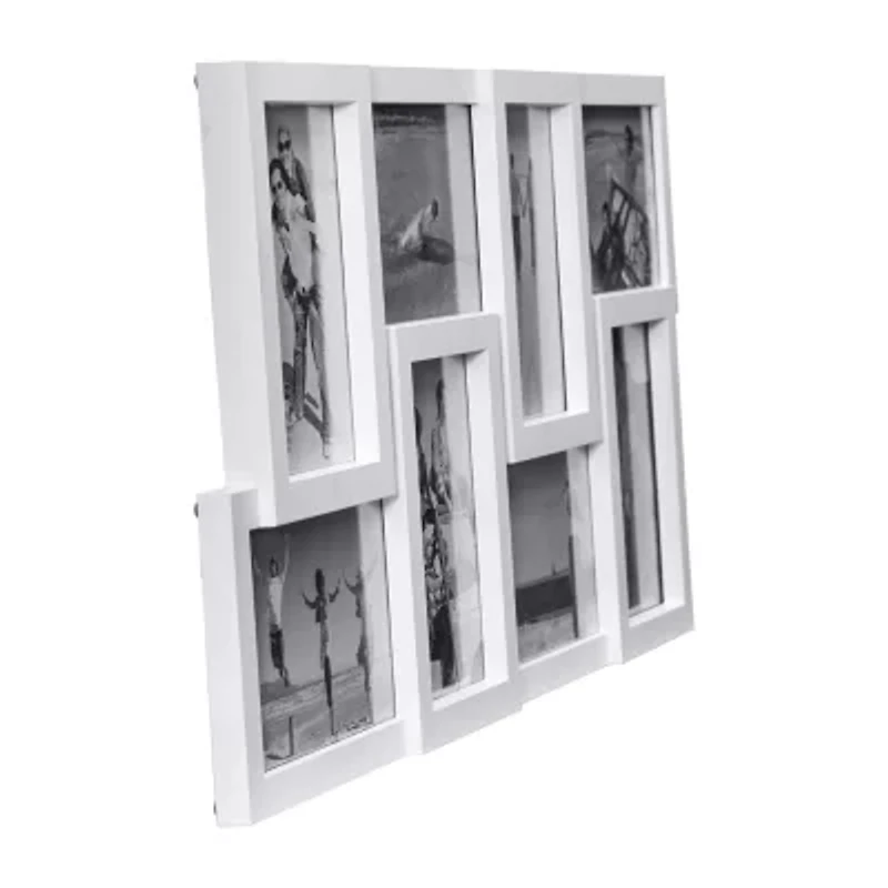Malden 8-Op 4x6 White Puzzle Collage Wall Frame