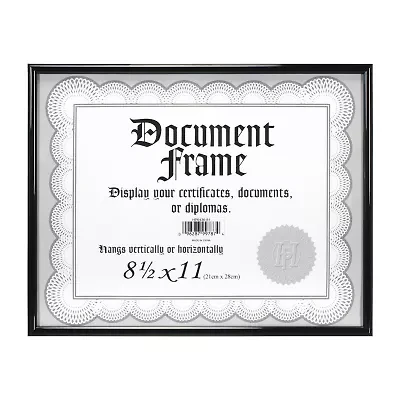 Malden 8.5x11 Metro Black Certificate Tabletop Frame