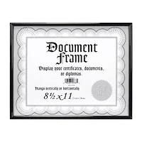 Malden 8.5x11 Metro Black Certificate Tabletop Frame