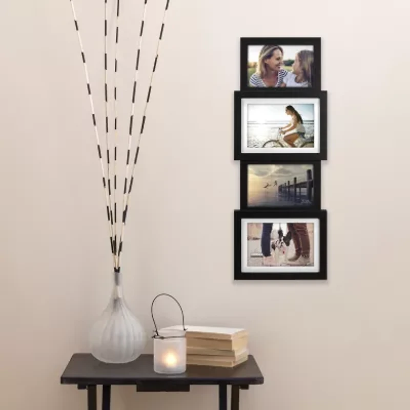 Malden 4-Op 4x6/5x7 Black Panel Wall Frame