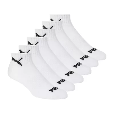 PUMA Sportstyle Training Womens Multi-Pack 6 Pair Quarter Ankle Socks
