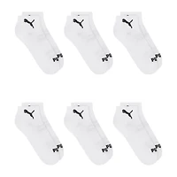 PUMA Sportstyle Training Womens Multi-Pack 6 Pair Quarter Ankle Socks