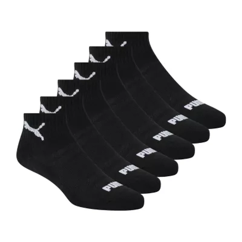 PUMA Sportstyle Training Womens Multi-Pack 6 Pair Quarter Ankle Socks