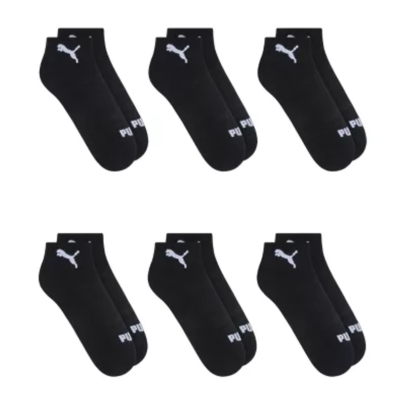 PUMA Sportstyle Training Womens Multi-Pack 6 Pair Quarter Ankle Socks