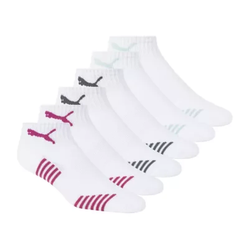 PUMA Ultimate Training Womens Multi-Pack 6 Pair Quarter Ankle Socks
