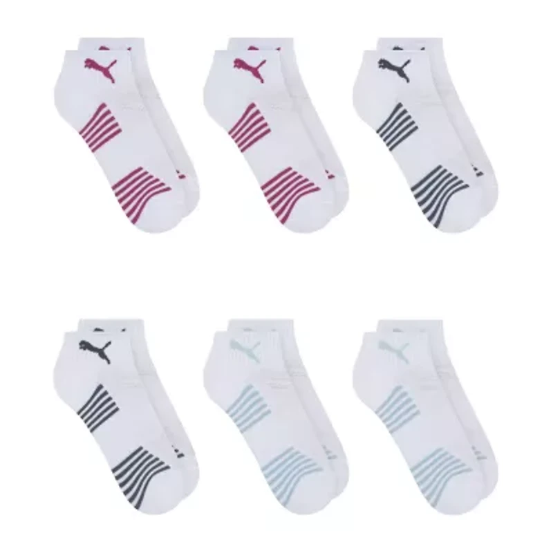 PUMA Ultimate Training Womens Multi-Pack 6 Pair Quarter Ankle Socks