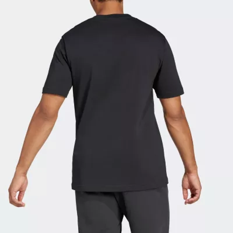 adidas Mens Crew Neck Short Sleeve Regular Fit Graphic T-Shirt