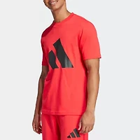 adidas Mens Crew Neck Short Sleeve Regular Fit Graphic T-Shirt