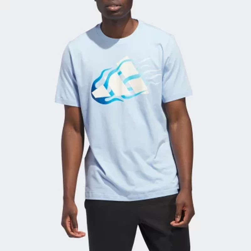 adidas Mens Crew Neck Short Sleeve Graphic T-Shirt