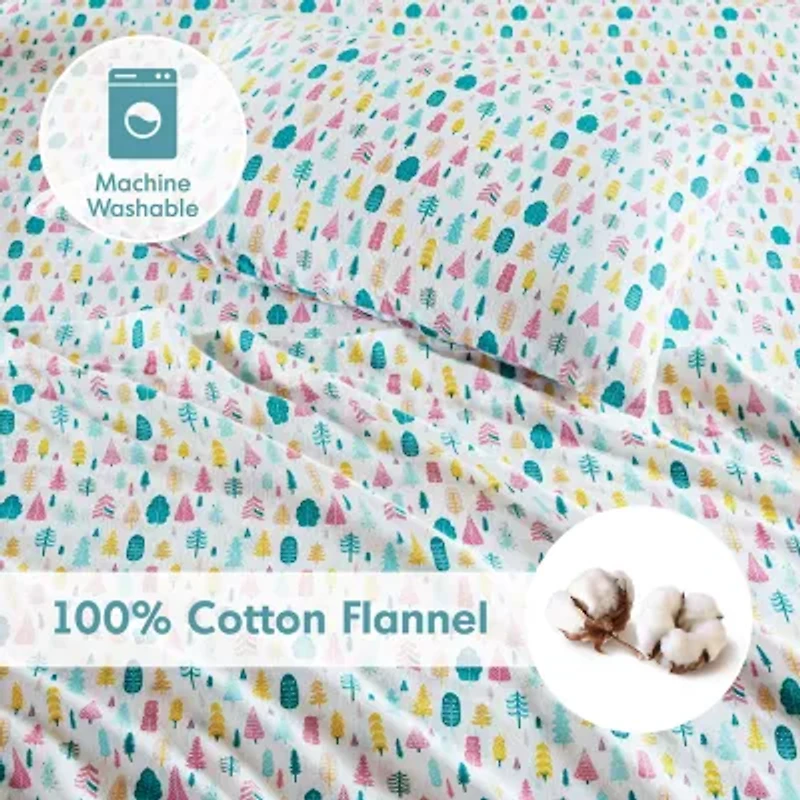 Intelligent Design Cozy Soft Print Flannel Deep Pocket Sheet Set