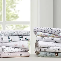 Intelligent Design Cozy Soft Print Flannel Deep Pocket Sheet Set