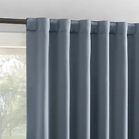 Sun Zero Aria Magnetic Closure Back Tab 100% Blackout Set of 2 Curtain Panel