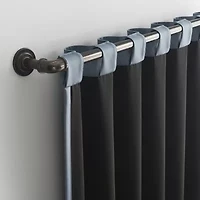 Sun Zero Aria Magnetic Closure Back Tab 100% Blackout Set of 2 Curtain Panel