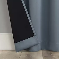 Sun Zero Aria Magnetic Closure Back Tab 100% Blackout Set of 2 Curtain Panel
