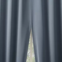 Sun Zero Aria Magnetic Closure Back Tab 100% Blackout Set of 2 Curtain Panel