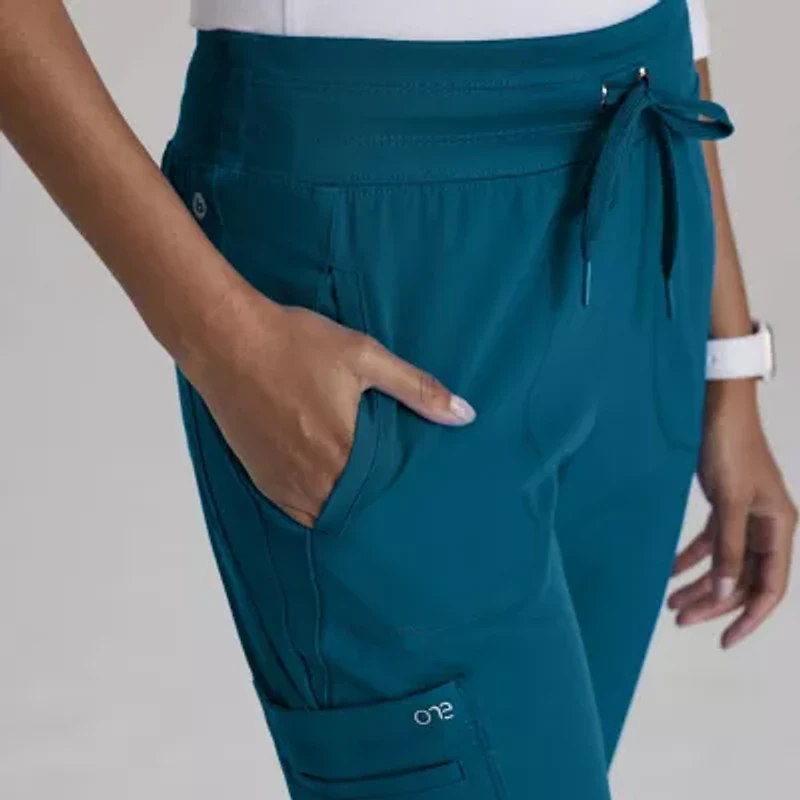 Barco One Bop597 Uplift 5-Pocket Mid-Rise Tapered Leg Womens Moisture Wicking Scrub Pant
