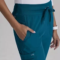 Barco One Bop597 Uplift 5-Pocket Mid-Rise Tapered Leg Womens Plus Tall Moisture Wicking Scrub Pant