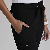 Barco One Bop597 Uplift 5-Pocket Mid-Rise Tapered Leg Womens Plus Tall Moisture Wicking Scrub Pant