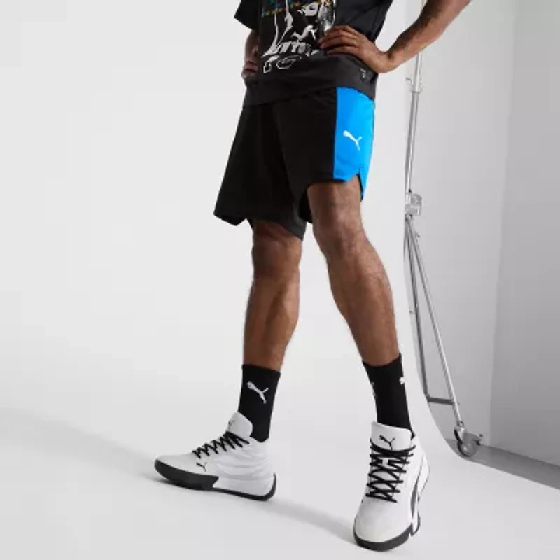 PUMA Mens Moisture Wicking 10" Basketball Short