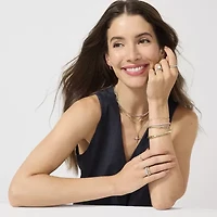Diamond Addiction (G-H / Si2-I1) Womens 10K Gold 8 Inch Hollow Paperclip Chain Bracelet