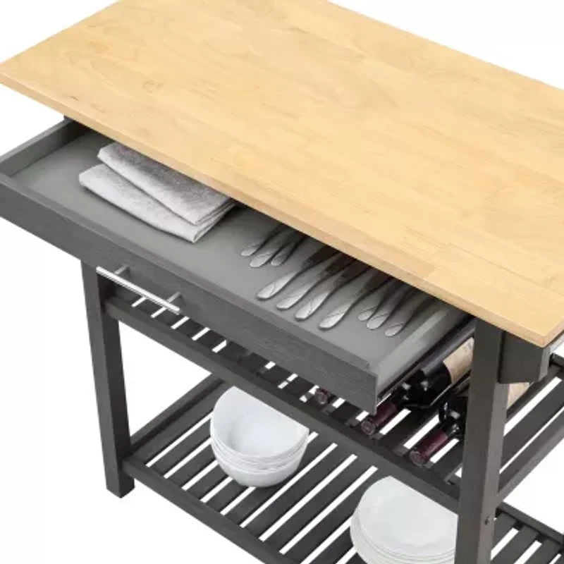 Designs2go Wood-Top Kitchen Island