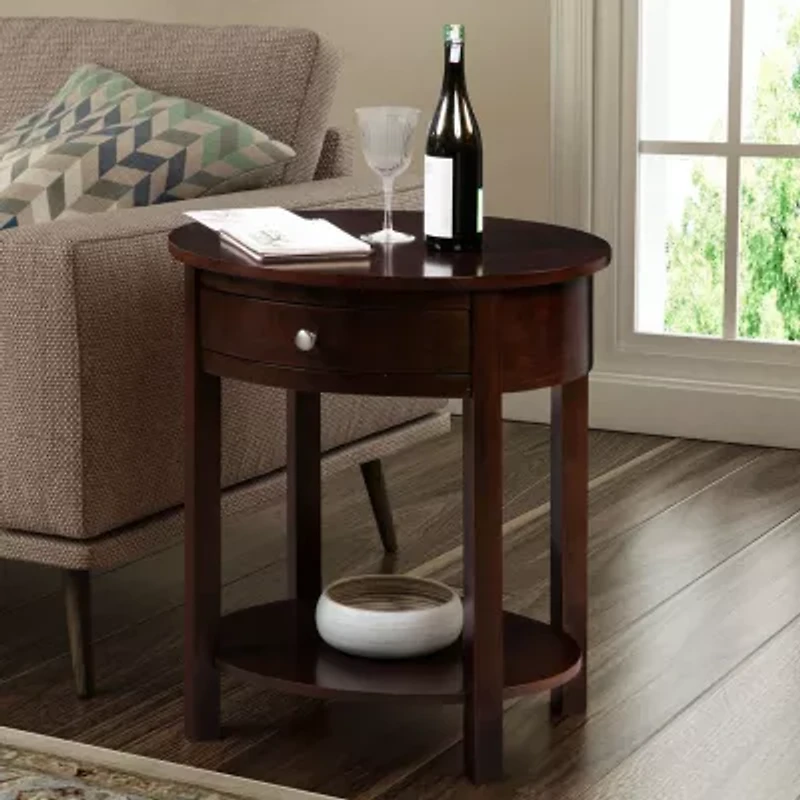 Cypress Living Room Collection Storage 1-Drawer End Table