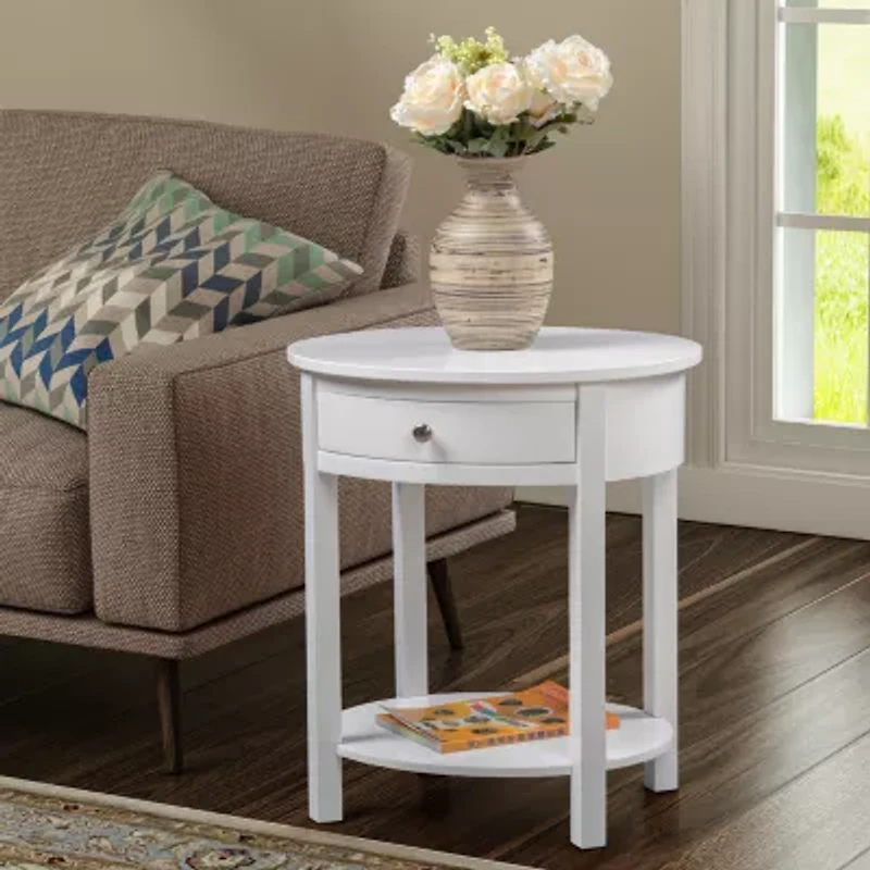 Convenience Concepts Cypress Living Room Collection Storage 1-Drawer End Table