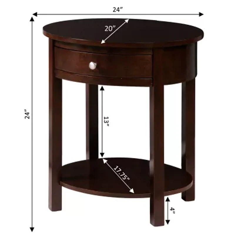 Cypress Living Room Collection Storage 1-Drawer End Table