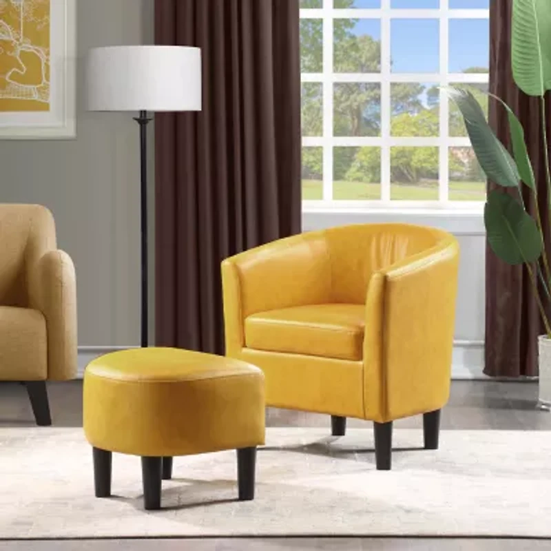 Take a Seat Churchill Accent Chair with Ottoman