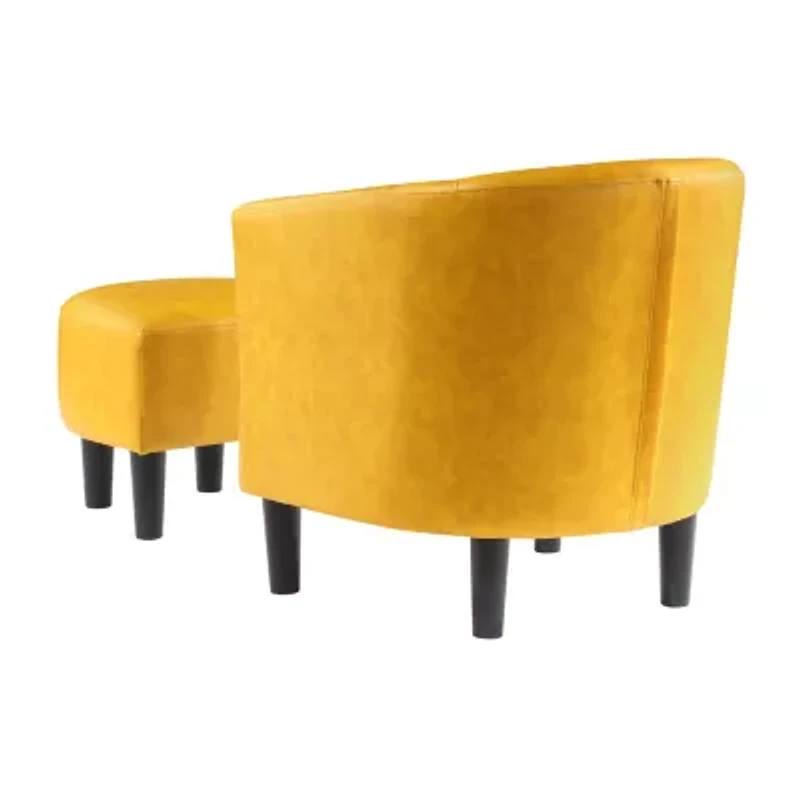 Take a Seat Churchill Accent Chair with Ottoman