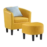 Take a Seat Churchill Accent Chair with Ottoman