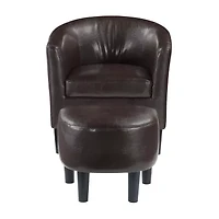 Take a Seat Churchill Accent Chair with Ottoman